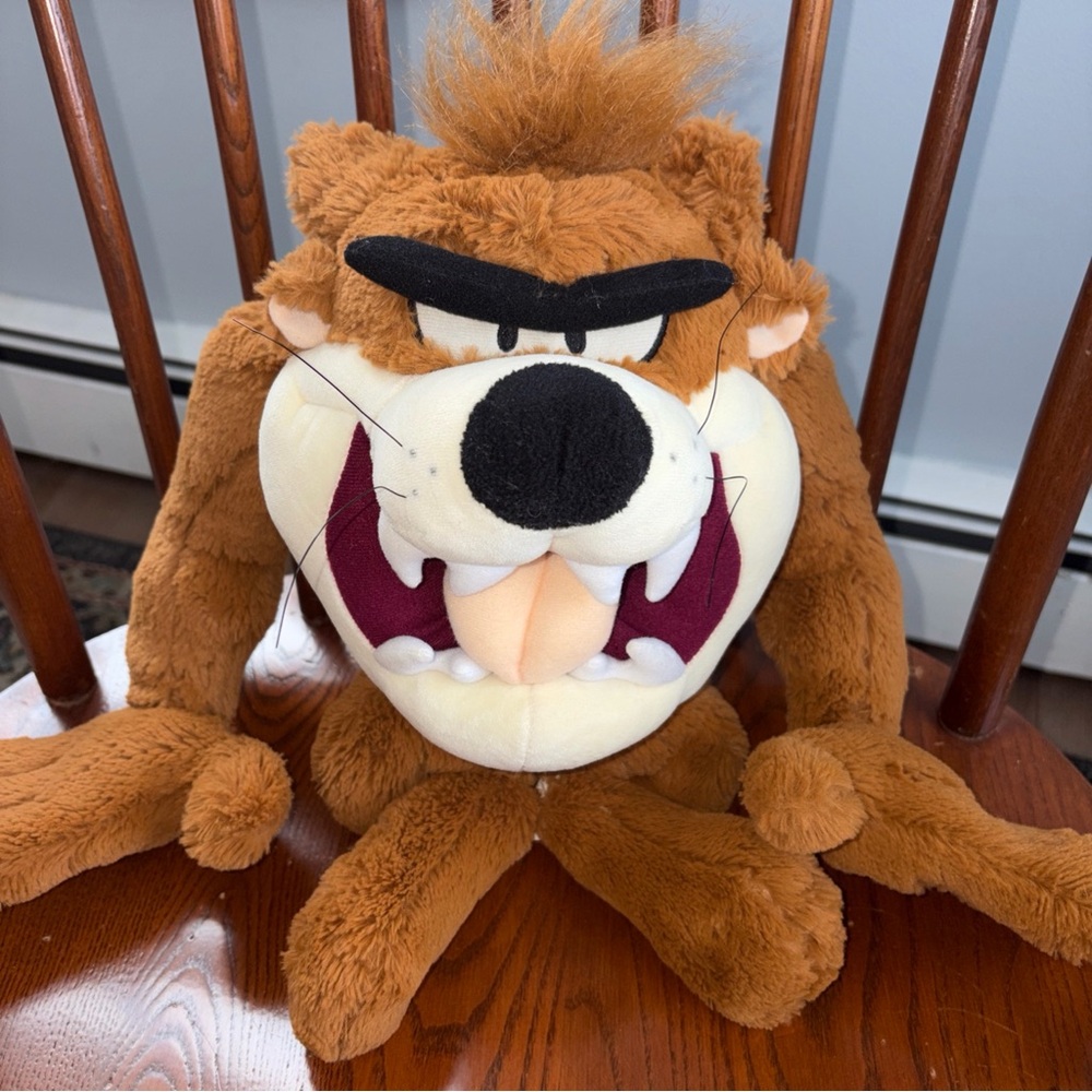 Vintage Looney Tunes Taz Plush Six Flags 12" Stuffed Toy 2015